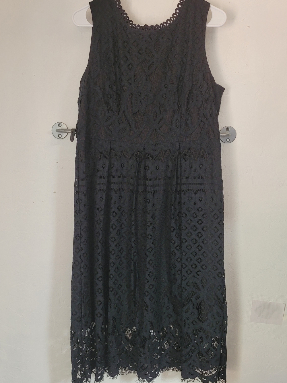 Veiisar Black Lace Sleeveless Dress